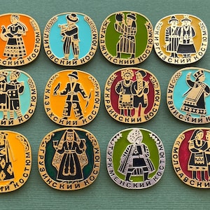 Costume USSR Pin. Pick from set. Vintage collectible Made in USSR, 1980s А4