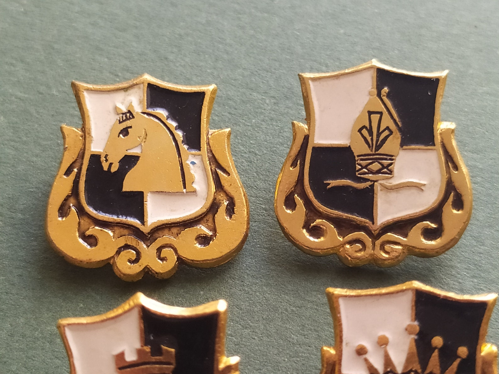 Chess Pin. Set 4 pcs. Sport Collectible. Vintage collectible Etsy