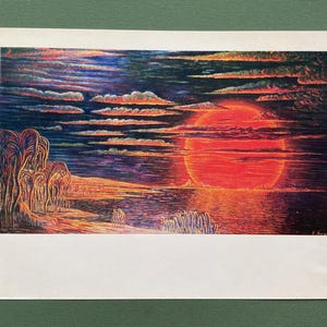 RARE Vintage Weltraum Postkarte - G. Kurnin ""Planet der Großen Roten Sunn", Space Space Fantasy 1981."