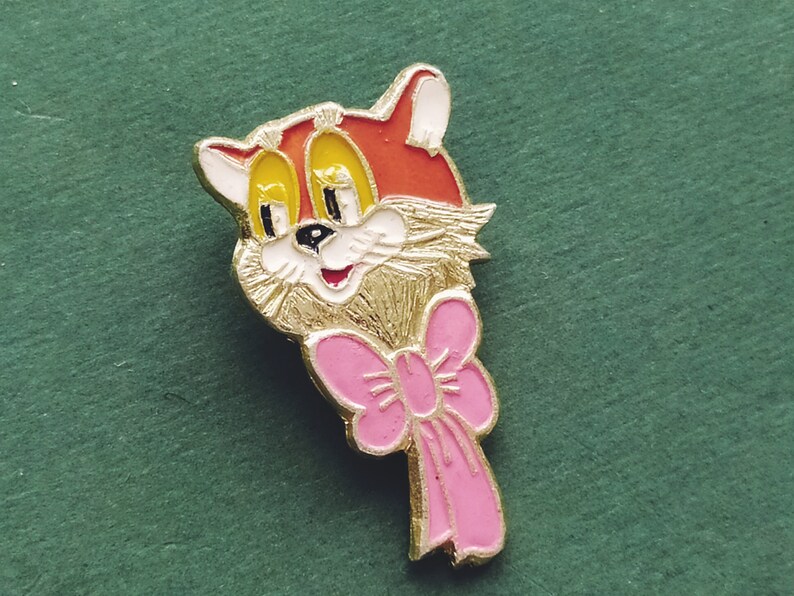 Vintage soviet metal pin Cat Leopold Pin Vintage soviet pin cat