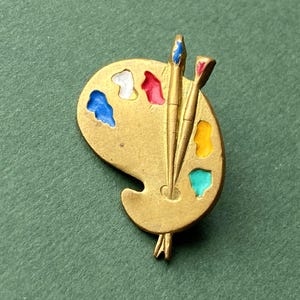 Palet met verfbroche. Vintage verzamelbroche, Sovjet-Unie, gemaakt in de USSR (12)