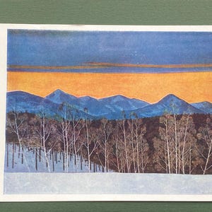 Rockwell Kent "Roter Sonnenuntergang. Blick von Asgore", Postkarte, 1963