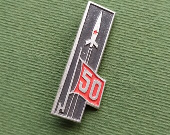 Rocket Pin, Spilla, Badge, Spazio. Cosmonauta, Distintivo, Spazio / Pin sovietico / Distintivo da collezione / Made in USSR / PIN sovietico