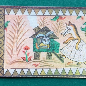 Sluwe vos. Vos en Haas - Cartoon stereokalender, 3D. Kalenderzak van de USSR. 1989