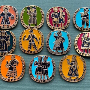 Costume USSR Pin. Pick from set. Vintage collectible Made in USSR, 1980s А4
