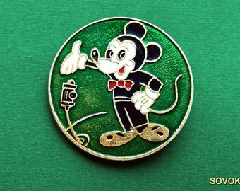 ミッキーマウスのピンバッジ。ソ連製ヴィンテージ・コレクターズ
