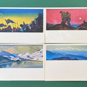 Nicolás Roerich. Conjunto de 12 postales antiguas, Leningrado, 1970