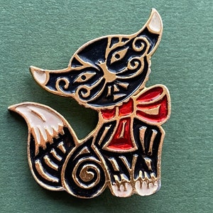 Kat speld. Vintage Sovjet-pin kat, Vintage Sovjet-metalen pin, gemaakt in de USSR, jaren '80