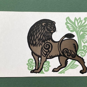 V. Penzin - « Lion », carte postale, 1972