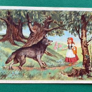 T. Sazonova "Rotkäppchen", Postkarte, 1956