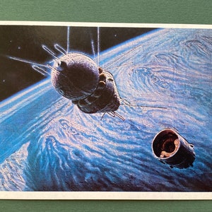 Vintage ruimtekaart A. Sokolov - Vostok, 1982