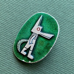 Pin Wilk. Vintage rosyjska radziecka pin, odznaka, bajka, wyprodukowano w ZSRR. A7