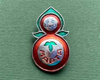 Matryoshka Pin. March 8 Pin. Internation women day. Vintage badges Gift for mother.