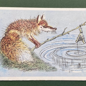 A. Golubev - "Pesca", Cartão Postal Não Utilizado, 1965