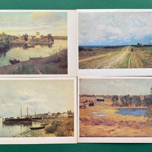 Isaac Levitan - Set of 15 Vintage Postcards - Moscow, 1971