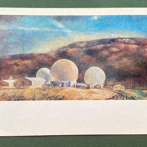 Vintage ansichtkaart in de ruimte - S. Krasnov "Scenery", 1978