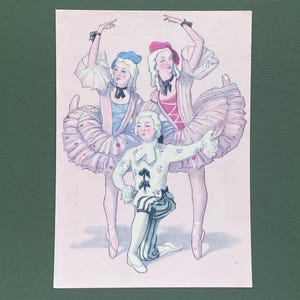 Cartolina sovietica - V. Vlasov "Balletto Lo Schiaccianoci" - La danza del pastore, 1959