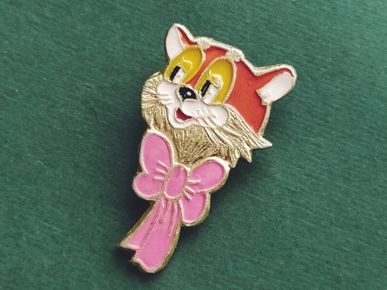 Vintage soviet metal pin Cat Leopold Pin Vintage soviet pin cat
