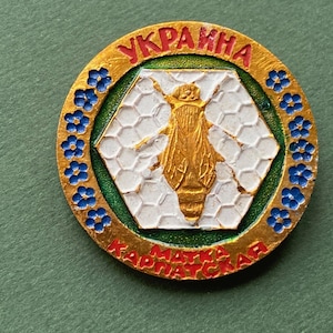 ZELDZAME bij. Bijenteelt. Speld. Vintage verzamelbadge, Sovjet-pin, Sovjet-Unie, USSR A9