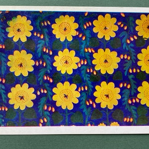 M. Primachenko ""Tournesols"". Carte postale non utilisée. 1989