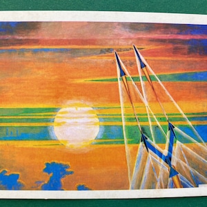 Carte postale vintage Space Fantasy - G. Pokrovsky « À travers le mur du son », 1976