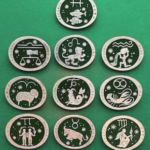 Pin del zodíaco. Signos astrológicos, insignia coleccionable vintage A13