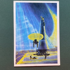A. Sokolov - "Sur Pluton". Carte postale de l'espace. 1968