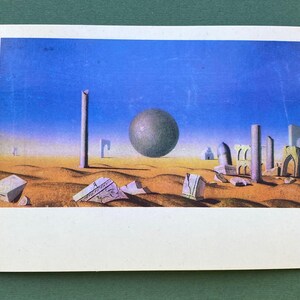Vintage ruimtekaart: V. Shchukin "Mars", 1976