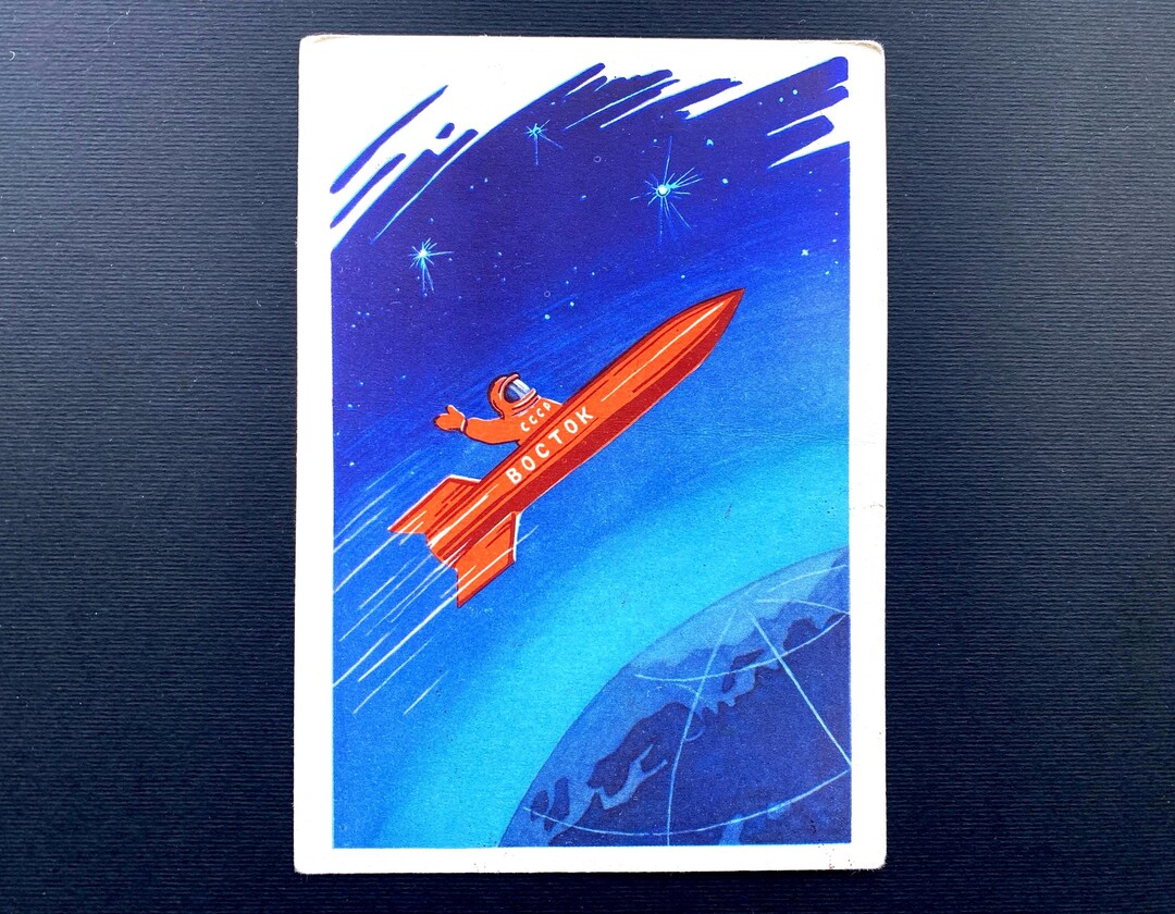 RARE Space Postcard - Vostok. Space, Unused Postcard, Illustrator - I ...