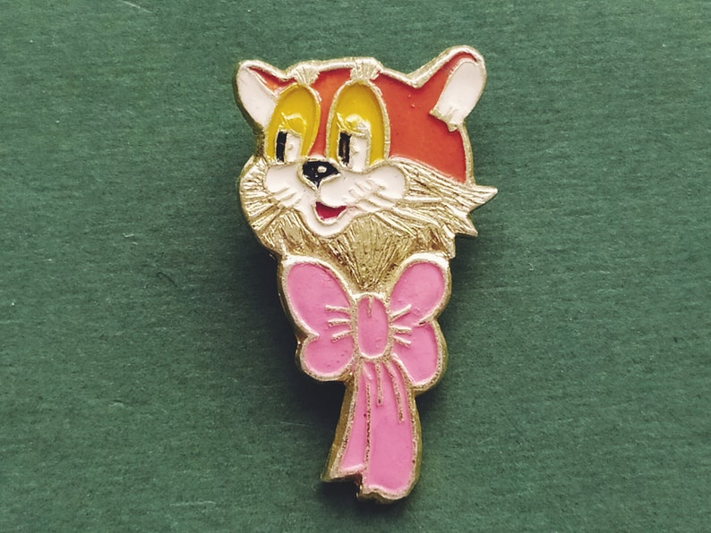 Vintage soviet metal pin Cat Leopold Pin Vintage soviet pin cat