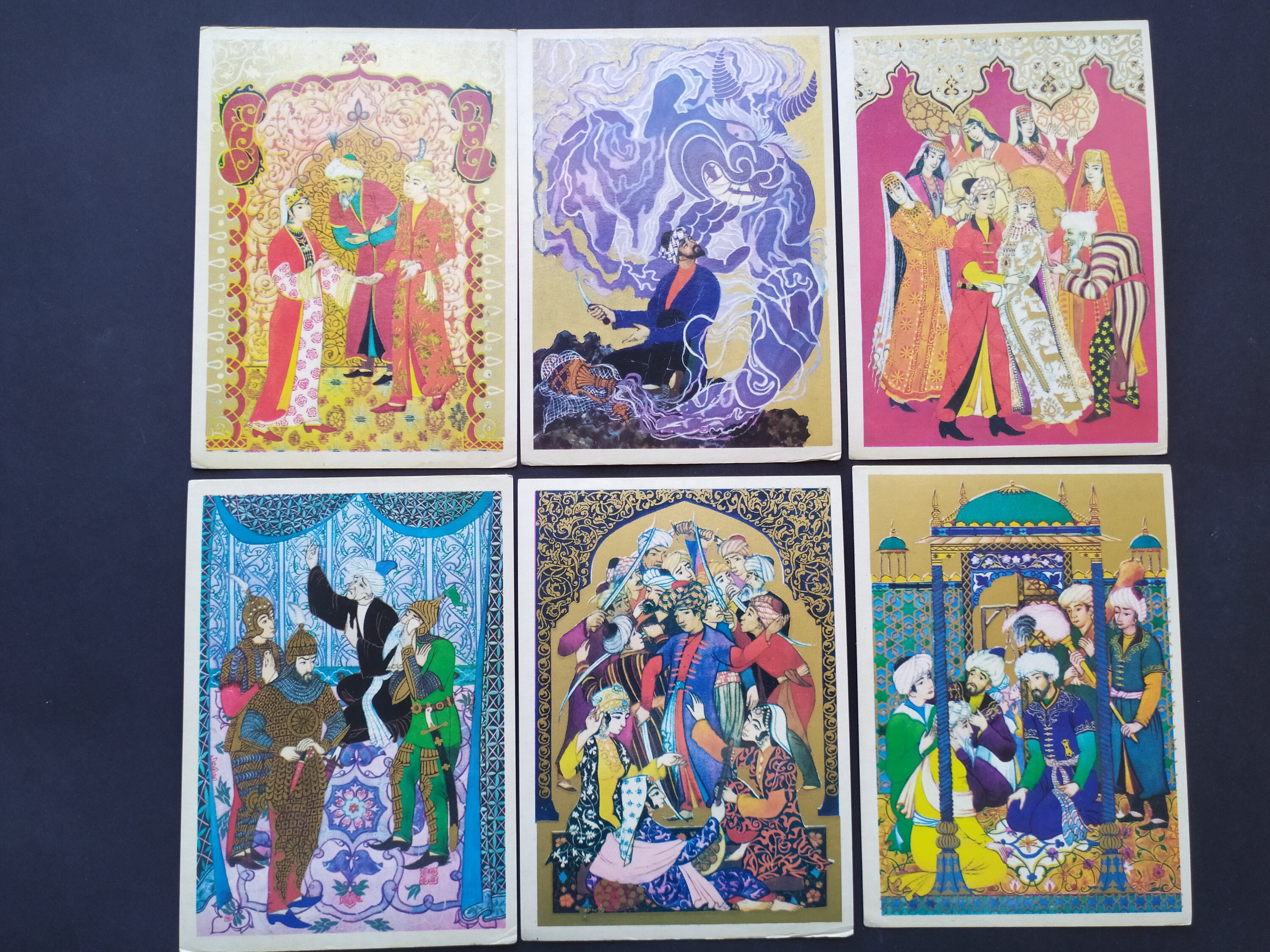 Jeux De Mille Et Une Nuit Arabe Contes arabes Mille et une nuits. Ensemble de 16 cartes | Etsy
