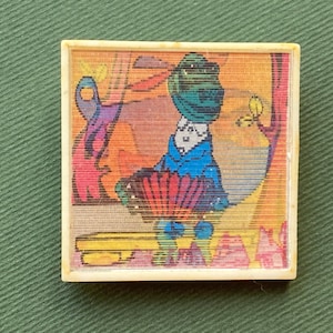 RARE Cheburashka and Crocodile Gene - Stereo pin. Vintage collectible pin badge, Made in USSR