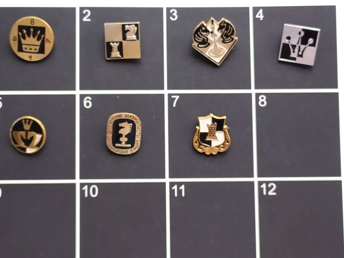 Chess Pin. Sport Collectible. Vintage collectible badge Etsy