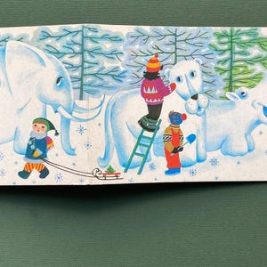 Felice Anno Nuovo, Cartolina Doppia, Capodanno, Natale, Inutilizzata, Artista T. Varlamova, 1986