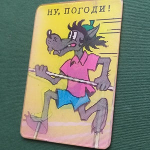 Nu Pogodi: cartoon stereokalender, 3D. Kalenderzakje van de USSR, 1974