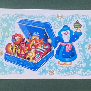 Carte postale du Nouvel An, Carte postale du Nouvel An, Noël, Inutilisé, Carte de voeux de V. Alexandrov - 1974