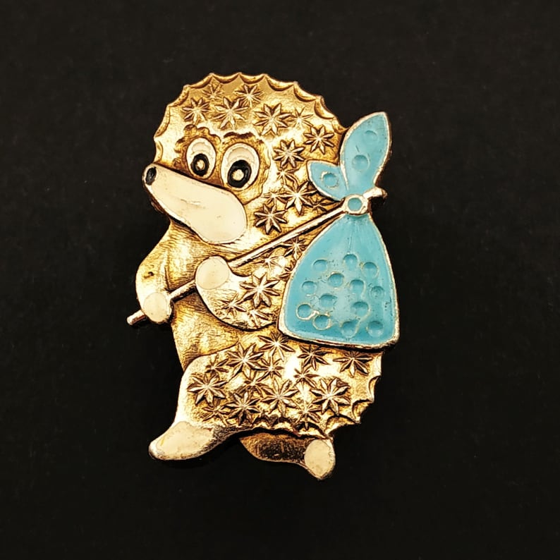 RARE Vintage collectible Brooch Hedgehog in the Fog Brooch