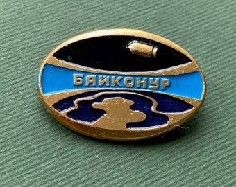 Baikonur - Spazio, distintivo pin sovietico / Pin sovietico / Distintivo da collezione / Made in URSS / PIN sovietico А4