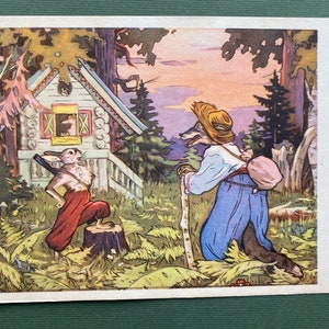 A. Artamonov Racconto "Teremok", Cartolina, 1960