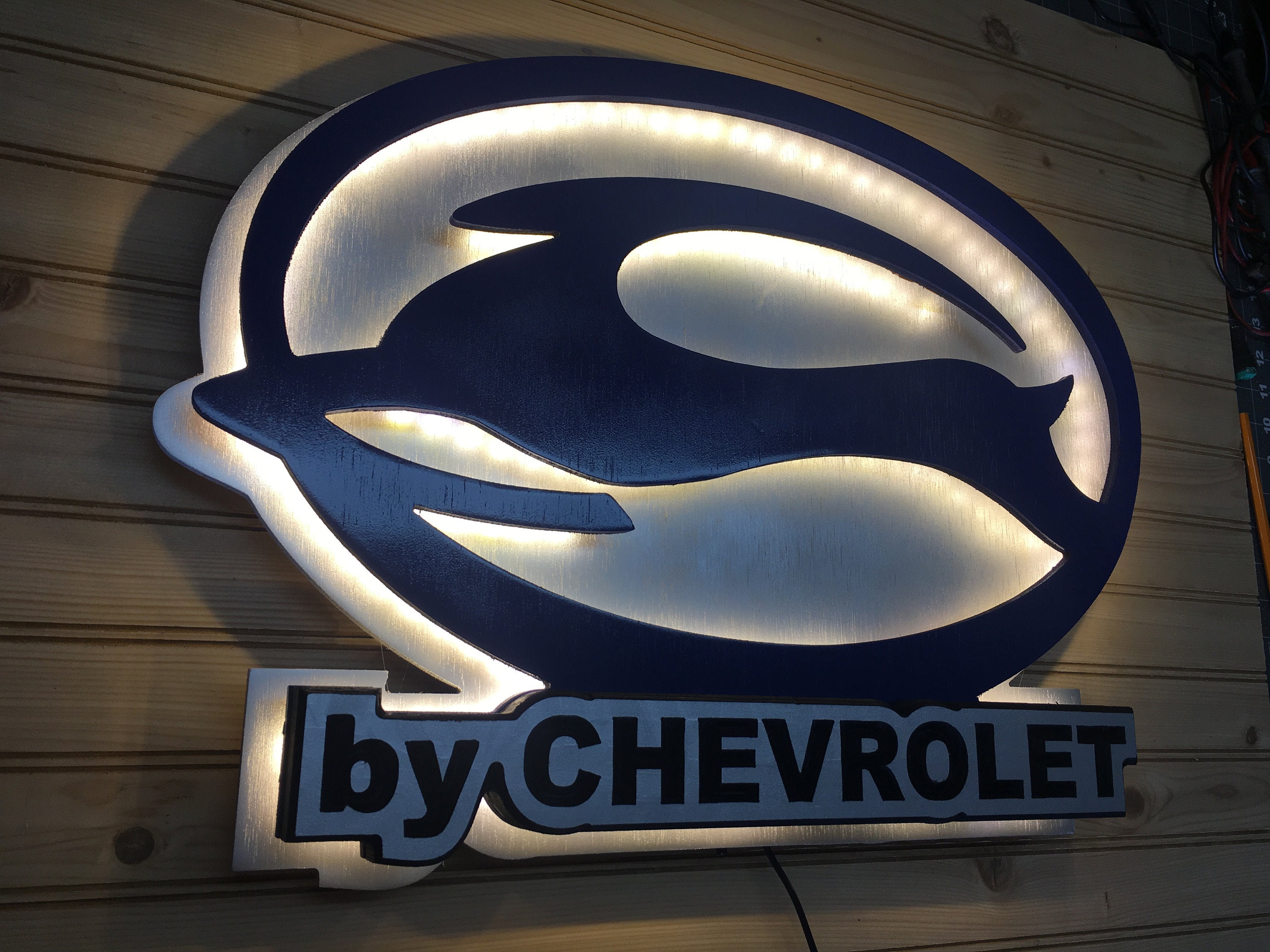 Chevy Impala Chevy Signo Led Chevrolet Emblema Arte de | Etsy