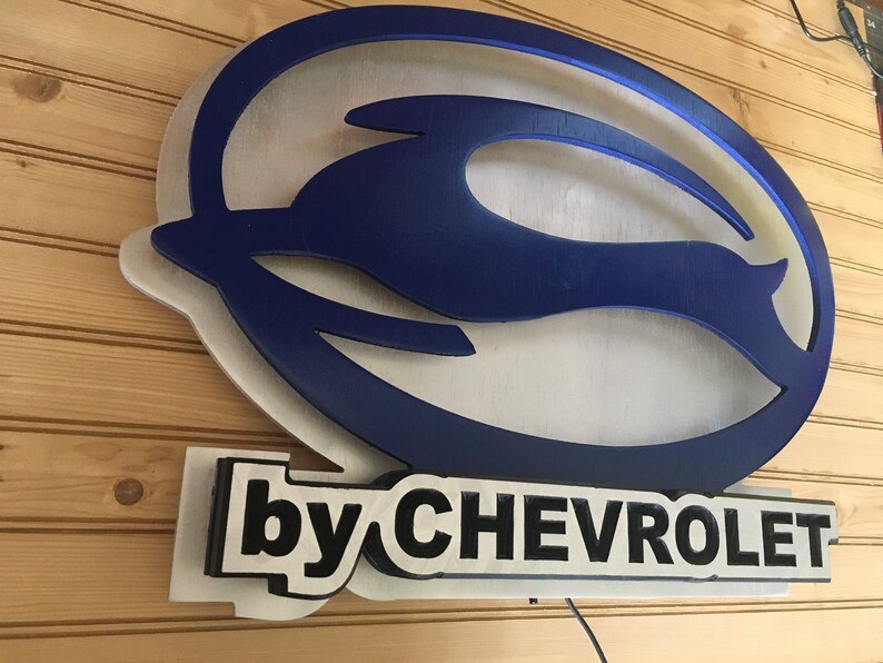 Chevy Impala Chevy Signo Led Chevrolet Emblema Arte de | Etsy