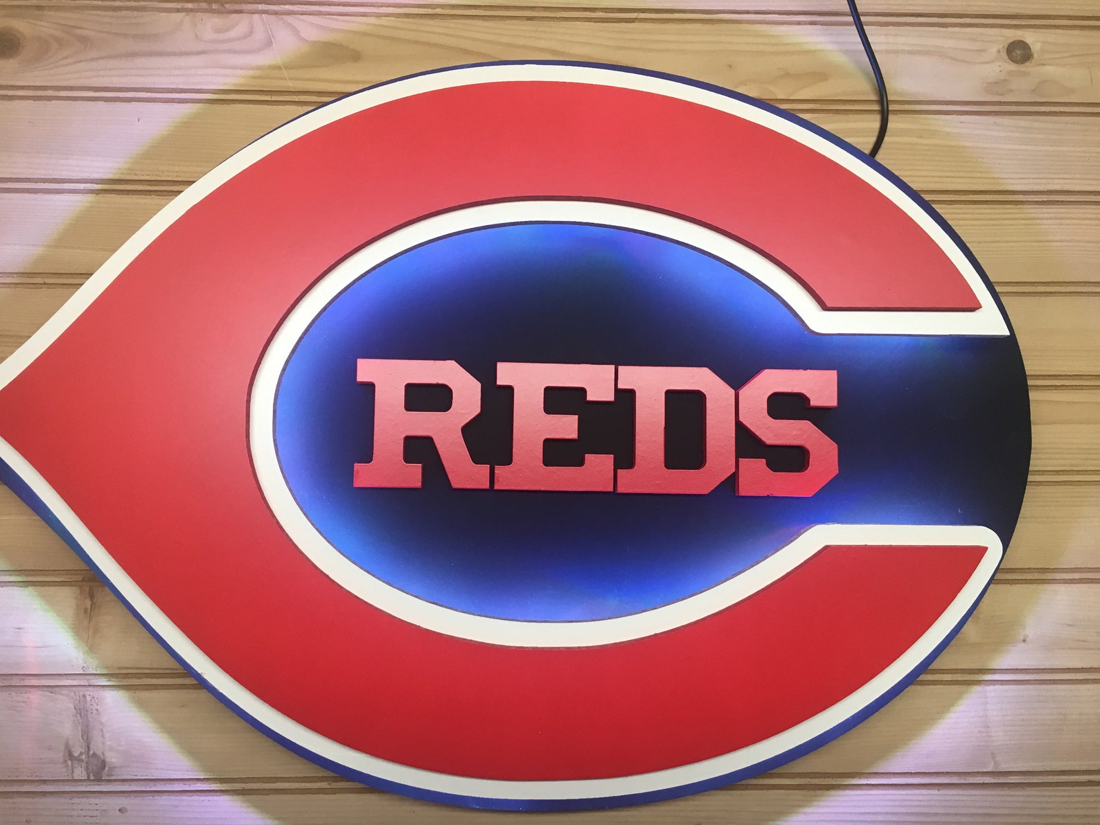 Cincinnati REDS LED Sign Baseball Made In USA Reds C Etsy