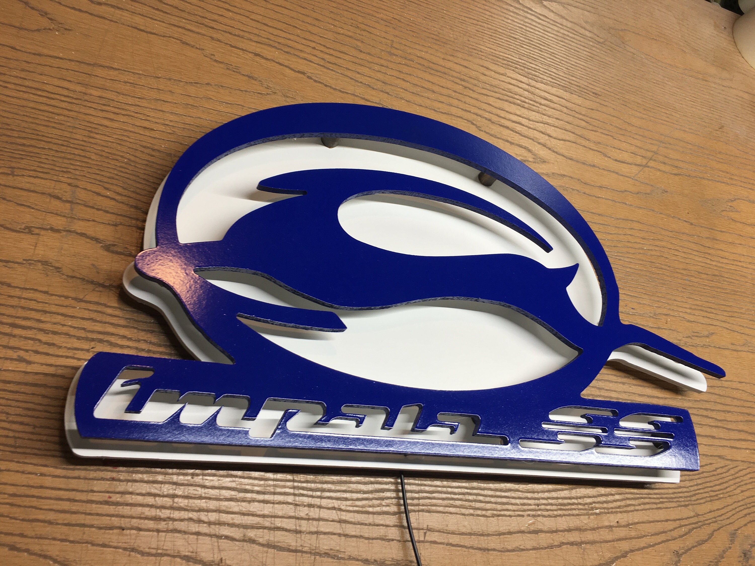 Chevy Impala SS Chevrolet LED Sign Impala SS Emblem Garage | Etsy