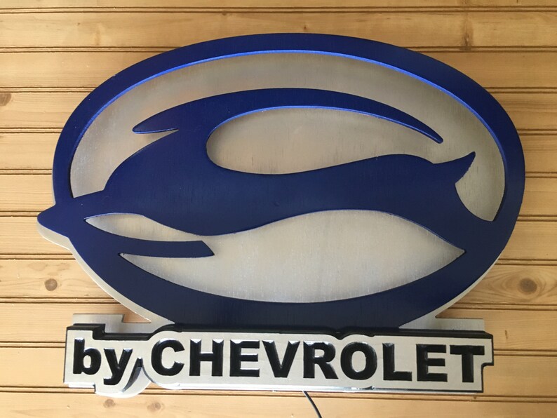 Chevy Impala Chevy Signo Led Chevrolet Emblema Arte de | Etsy
