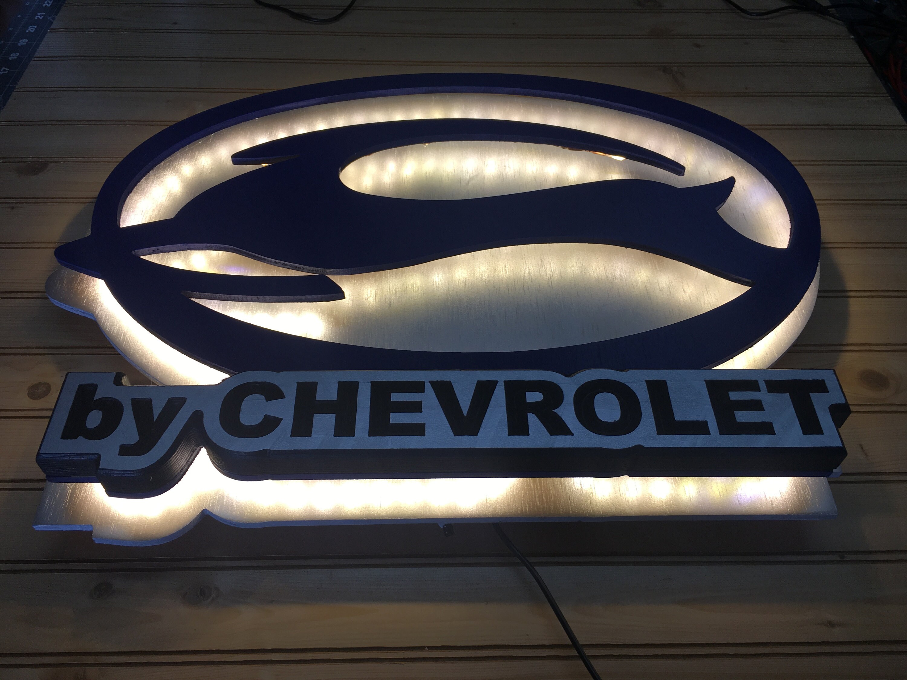 Chevy Impala Chevy Signo Led Chevrolet Emblema Arte de | Etsy