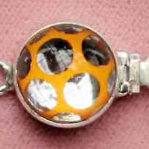 Neon Swarovski polka dot sterling silver box clasp