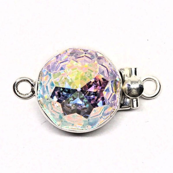 Swarovski Crystal Sterling Silver Box Clasp