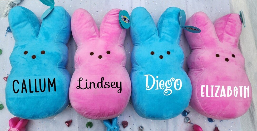 Extra Large 15 Personalized Plush Easter Peeps, Personalized Easter