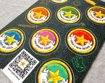 Even More Adulting Gold Star Stickers - new sticker sheets from the 2nd kickstarter