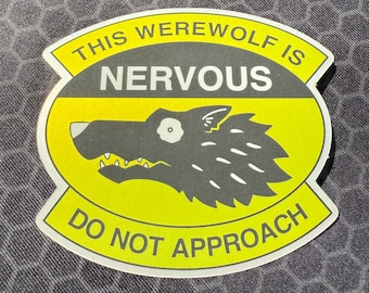 Nervous Werewolf Sticker
